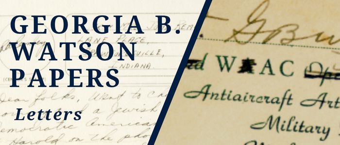 Georgia B. Watson letters