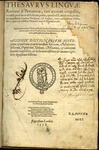 Thesaurus linguae Romanae & Britannicae by Thomas Cooper