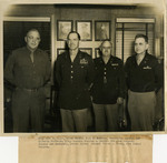 Brigadier General William A. Hagins with Major General Paul Kendall, Colonel Rex MacDowell, and Colonel Vivian Z. Brown