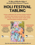 Holi Festival Tabling Flyer 2021 by Georgia Southern University, Office of Multicultural Affairs and Georgia Southern University, International Student Admissions and Programs