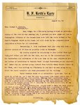 Letter to Joseph T. Lawless Golden, Aug 10, 1919