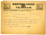 Telegram to Joseph T. Lawless from David T. O'Connell, Aug 27, 1919 by David T. O'Connell