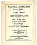 Republic of Ireland Prospectus of Bond Certificates, 1919 by Dail Eireann