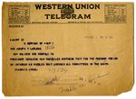 Telegram to Joseph T. Lawless from Diarmuid Lynch, Dec 1, 1919