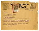 Telegram to Joseph T. Lawless from Diarmuid Lynch, Aug 31, 1920