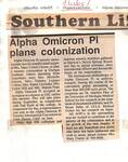 Alpha Omicron Pi plans colonization