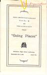 Pamphlet for Going places taking place in the Statesboro Highschool Auditorium