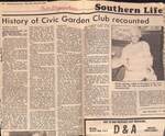 History of the Civic Garden Club by Martha D. Johnston