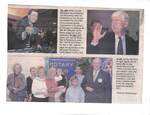 3 photos of Rotary club members at the 100th anniversary meeting.