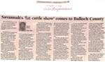 Statesboro Herald article on Savannah's 'fat cattle show' coming to Bulloch County.