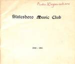 Statesboro Music Club yearbook 1940-41