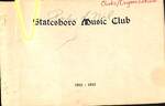 Statesboro Music Club yearbook 1942-43