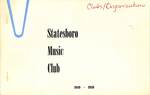 Statesboro Music Club yearbook 1949-50