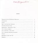 The history of statesboro Business and Professional Women's Club 1947-1985 contents page.