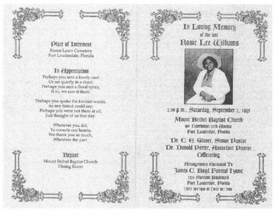 "Rosie Lee Williams"