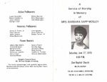 Mrs. Barbara Sapp Mosley