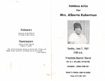 Mrs. Alberta Robertson