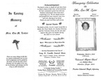 Mrs. Eva M. Lester
