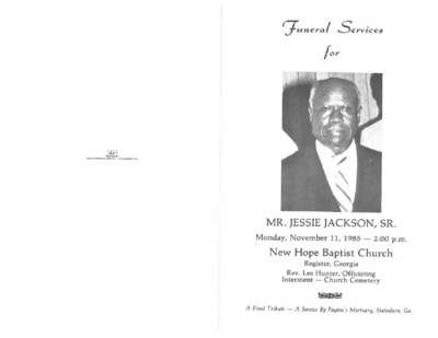 "Jessie Jackson, Sr."