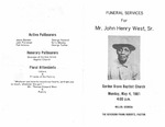 Mr. John Henry West Sr