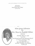 Mrs. Rosa Lee Rudolph Holmes